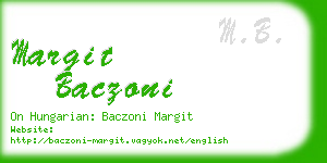 margit baczoni business card